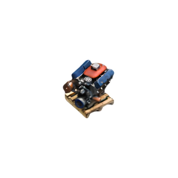 Accesorio de reparación para coche de garaje, escala 1:64, juguete de minimotor para taller de estación de tren arquitectónico, para niños y niñas rojo azul