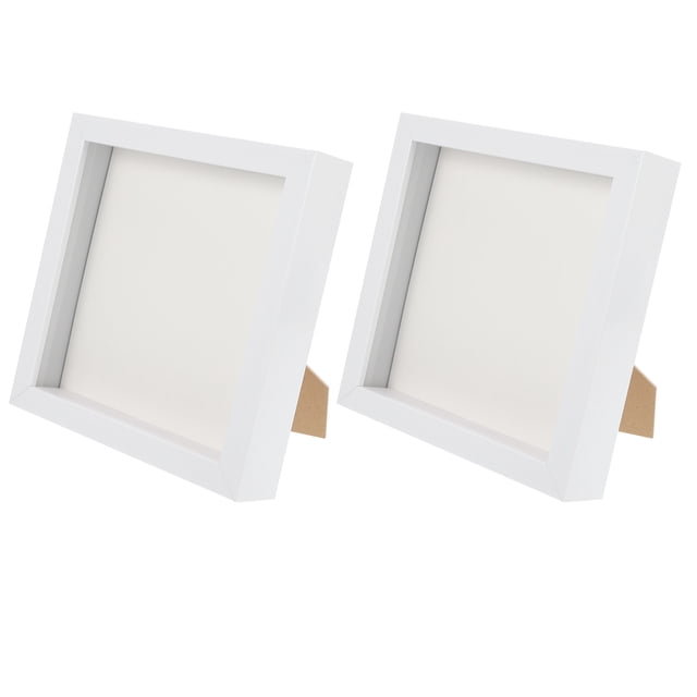 Miangastore 2 Pcs Cadre d'Affichage d'Insectes Matériau Synthétique Blanc Design Simple Décoration Maison