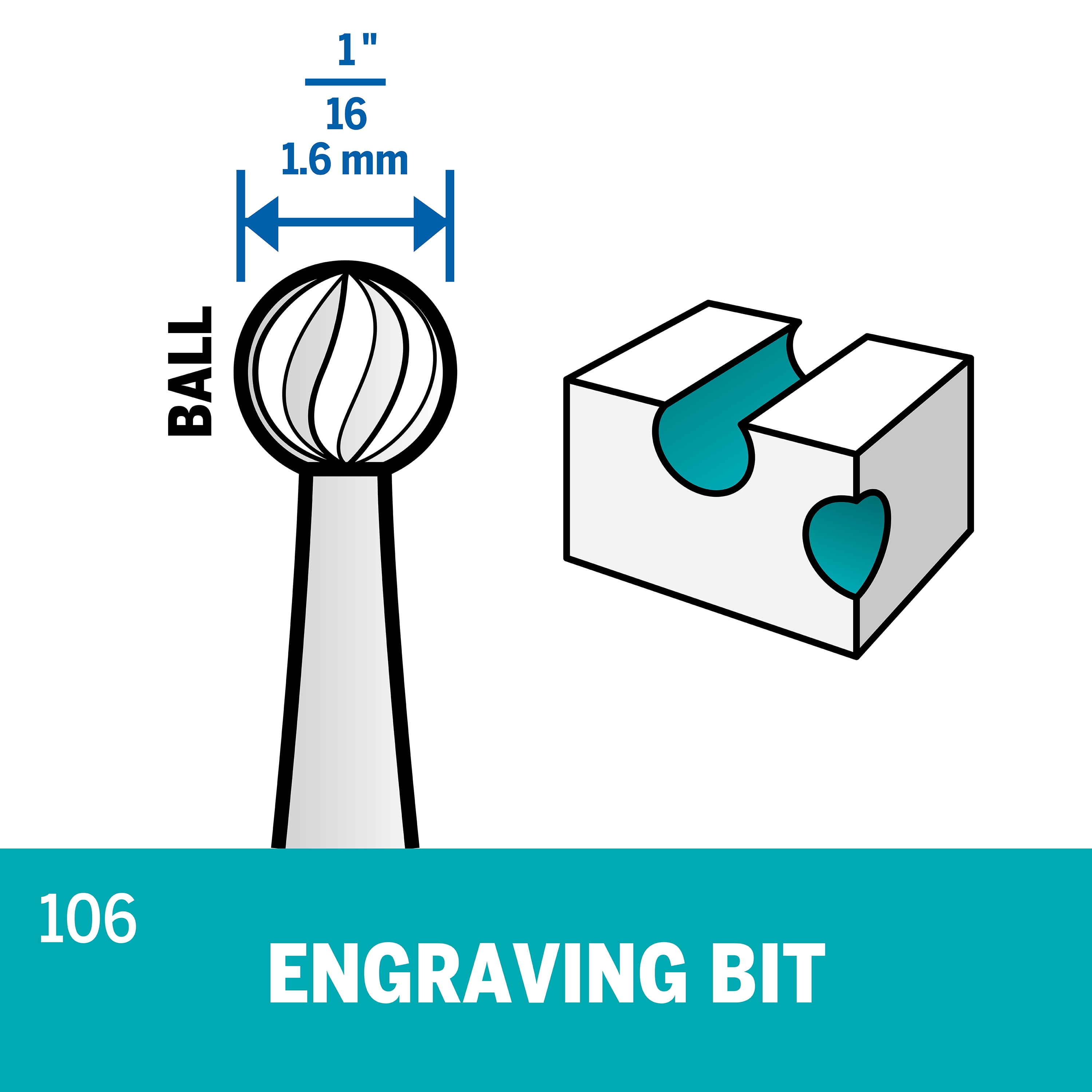 Dremel 105 - 1/32 Engraving Bit