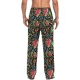 thumbnail image 2 of GZHJMY Russian Flower Print Men's Pajama Pants, Soft and Comfortable Lounge Sleep Bottoms with Pockets, Men's Sleepwear with Custom Print, Medium, 2 of 7