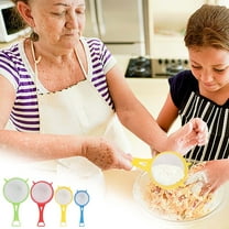 JingChun Clearance Under $2.00 4Pcs Household Kitchen Gadget Plastic Flour Sieve for Baking Color Random Delivery