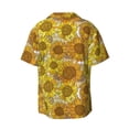 thumbnail image 2 of Haiem Sunflowers1 Men's Casual Shirts Short Sleeve Button Down Shirts Fashion Textured Summer Beach Shirt-Large, 2 of 7