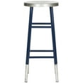 thumbnail image 2 of SAFAVIEH Kenzie Iron Silver Dipped 30" Barstool, Navy, 2 of 7