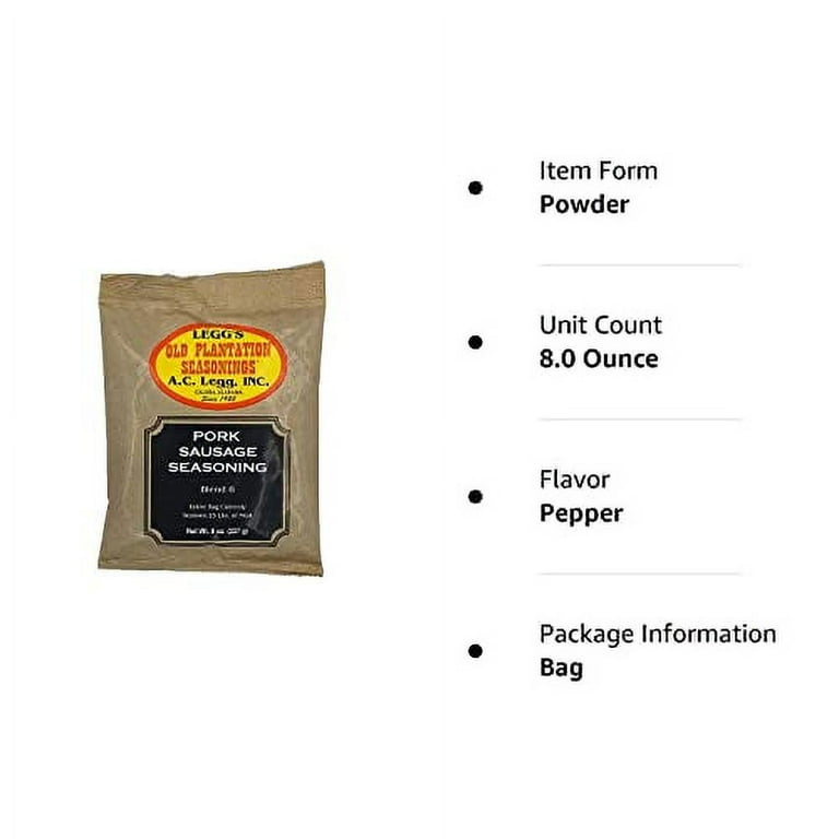 Legg Old Plantation Seasonings Pork Sausage Seasoning Blend