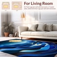 thumbnail image 2 of ODIKA 2'x3' Machine Washable Non-Slip Area Rug, Nocturnal Coquette Sea Relief with Heatwave Abstracted Imagemeve High Traffic Rug, Blue, 173130, 2 of 7