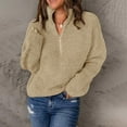 thumbnail image 4 of Vedolay Women's 2023 Fall Casual Long Sleeve Crew Neck Ribbed Knit Pullover Sweater,Beige S, 4 of 5