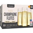 thumbnail image 1 of DECADORN Clear Stemless Champagne Flutes Plastic 48 Pack - 9oz Plastic Champagne Glasses - Durable and Sturdy Mimosa Glasses For Parties - Shatterproof, Recyclable, BPA-Free, Smooth Rims., 1 of 7