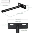 thumbnail image 2 of 4pcs Floating Shelf Bracket, Metal Invisible Shelf Bracket, Heavy Duty Hidden Shelf Bracket,10mm8700521959413, 2 of 4