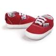 thumbnail image 3 of Baby Canvas Shoes Infant Girls Boys Sneakers Toddler First Walkers Slip On Newborn Crib Shoes(Red,6-12 Months), 3 of 6