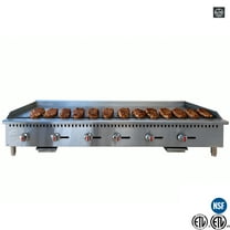 NSF Certified 72" Commercial Countertop Gas Griddle – 180,000 BTU, 6 Burners, Stainless Steel Flat Top Grill for Restaurants & Food Trucks