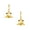 Yellow, variant on Unique Cat Face Earrings 925 Sterling Silver Animal Earrings For Women Cat Dangle Earrings