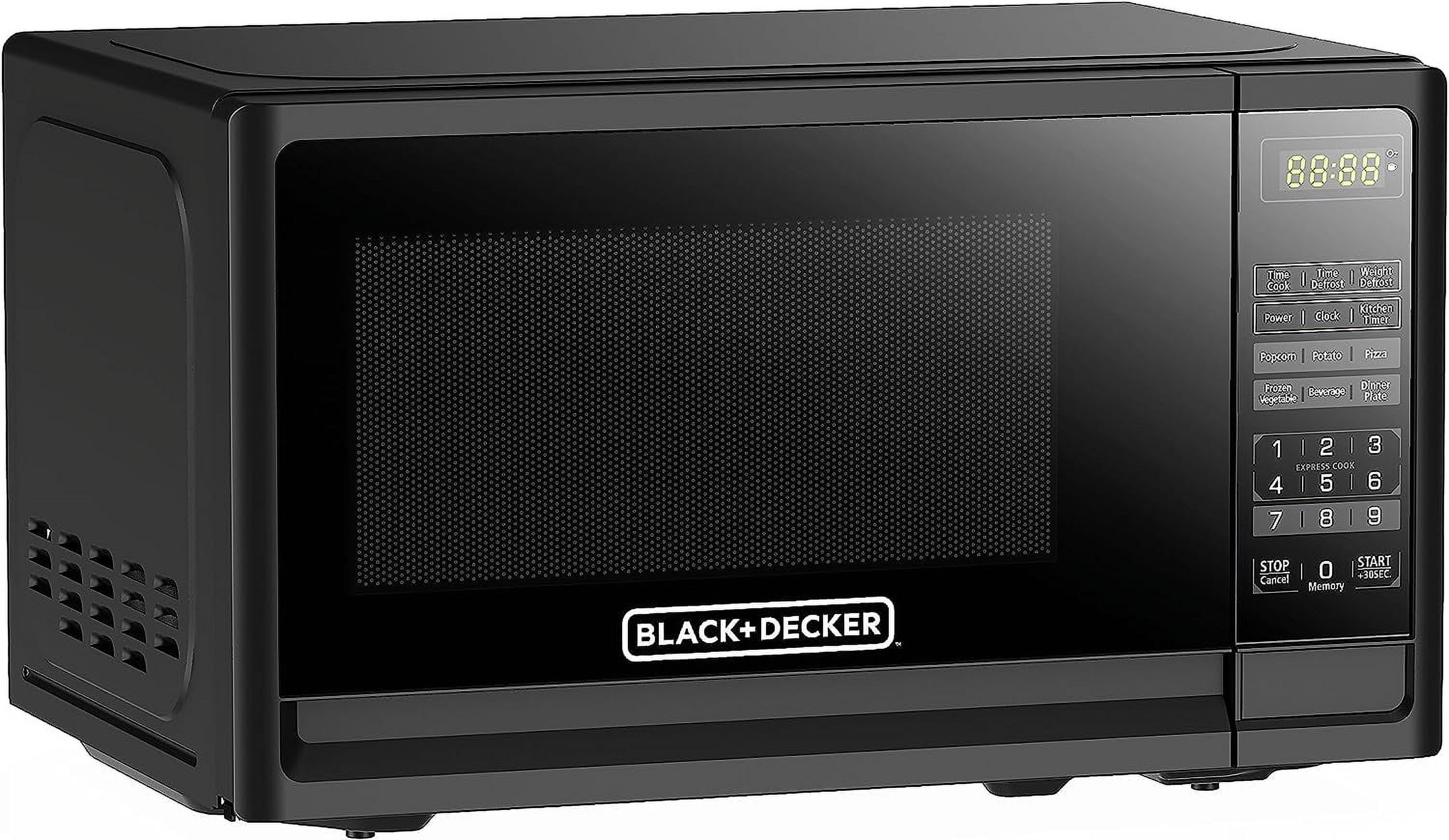 BLACK+DECKER 0.7 cu ft Countertop Microwave Ovens in Black