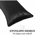 thumbnail image 4 of Juego de funda de almohada de 2 piezas, cierre de funda de almohada de poliéster (50x75 cm, negro), 4 of 5