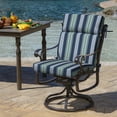 thumbnail image 3 of ARDEN Outdoor Chair Cushion, 21 x 20, Water Repellent, Fade Resistant 21 x 20, Sapphire Aurora Blue Stripe, 3 of 11