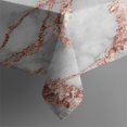 thumbnail image 4 of Gray Rose Gold Marble Pattern Rectangle Tablecloth 60"x102",Waterproof Polyester Rectangle Table Cloth, Wipeable Spillproof Polyester Tablecloth for Dining, Camping, Indoor and Outdoor, 4 of 6