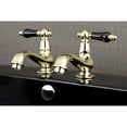 thumbnail image 2 of Kingston Brass KS1102PKL Basin Tap Faucet with Cross Handle, PB, 2 of 3