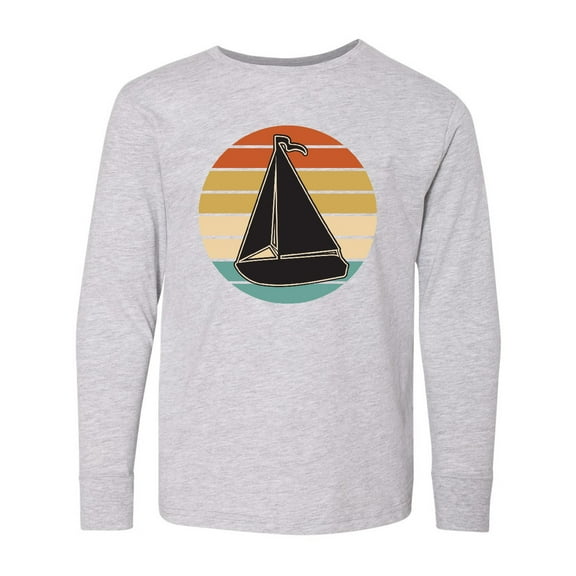 Inktastic Sailboat Vintage Nautical Sailing Long Sleeve Youth T-Shirt
