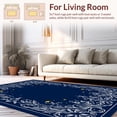 thumbnail image 2 of ODIKA 8' x 10' Machine Washable Non-Slip Area Rug, Baroque Star High Traffic Rug, Blue, 290737, 2 of 7