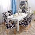 thumbnail image 2 of Juego de 6 fundas elásticas para sillas de comedor ZHAOCHENG Jacquard decorativas protectoras, 2 of 5