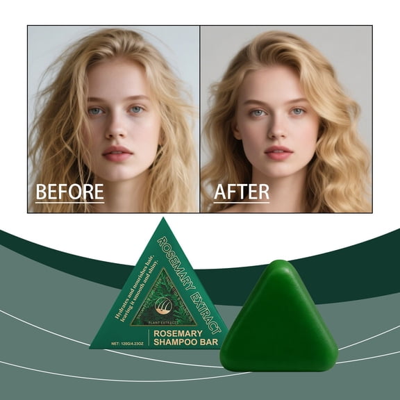 Nature Usman Grass Shampoo Bar for Hair Care, Nature Triangle Shampoo Bar, Usman Grass Hair Shampoo Bar for Women & Men, Solid Shampoo and Conditioner Bars for All Hair Types, 4.23 oz