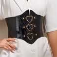 thumbnail image 5 of Slim Back Closure Waist Cinchers Belts Elastic Corsets Wide Belt Bustiers Underbust GOLD L, 5 of 7