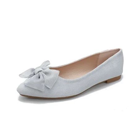 

Women‘s Flat Shoes Bow Decor Slip-on Ballet Shoes Comfortable Pointed Toe Single Shoes