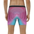thumbnail image 2 of Men's Boxer Briefs, Pink Shark Pool Fantasy Soft and Breathable Mens Underwear Boxer Briefs With Widen Waist, 2 of 5