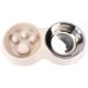 thumbnail image 1 of Comedero lento DoublePetDog de acero inoxidable, antiatragantamiento, para cachorros, comedero y bebedero para perros y gatos., 1 of 5