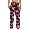 thumbnail image 2 of Bixox Men's Hearts Patterned Pajama Pants with Pockets Lounge Clothes for Home, 2 of 5