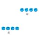 thumbnail image 4 of Bewildely Paquete de 4 accesorios de piezas modificadas de coche de control remoto acoplador hexagonal Azul 2piezas Bewildely CBP204747, 4 of 6
