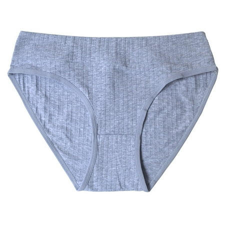Limited Time Savings  Women s Breathable Briefs  Mid-rise  Solid Color  Leisure  Comfort Fit  Underwear  Daily Wear  Seamless  Stretchy  Seamless Seamless  Plus Size Womens Clothing | Gray L
