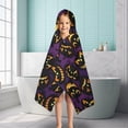 thumbnail image 6 of Jack Olantern Halloween Pattern Hooded Bath Towel，50"x30" for Ages 3 To 12 Kids, Quick Dry Lightweight Soft Microfiber Hood Beach Towel Cover Up for Kids, 6 of 7