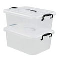 thumbnail image 2 of Readsky 8 Quart Lidded Storage Bins Plastic Storage Containers Clear And Black 2 Packs, 2 of 4