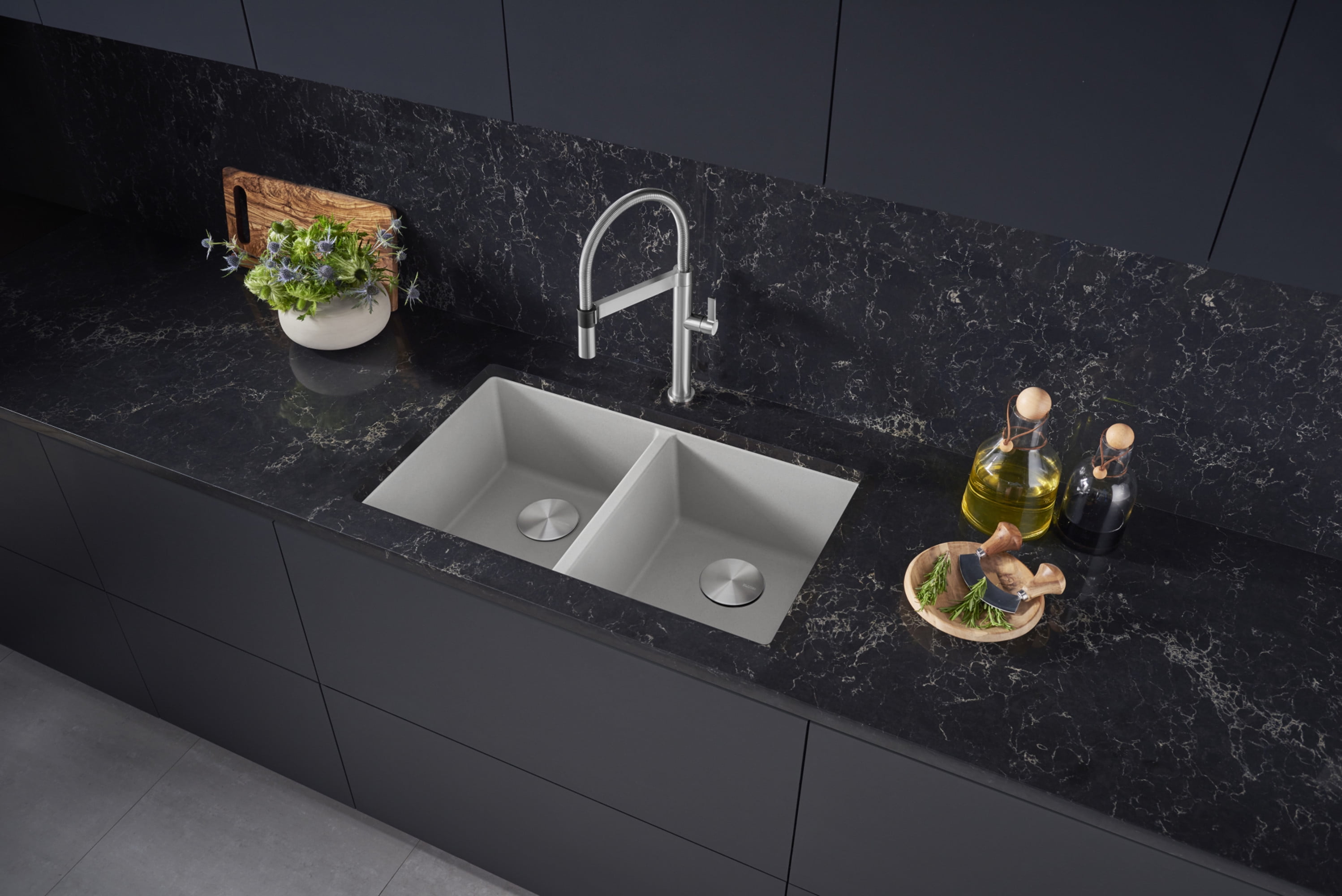 Blanco PRECIS Equal Double Bowl SILGRANIT Sink White