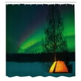 thumbnail image 3 of Ambesonne Nature Shower Curtain, Camping Tent Field, 69"Wx84"L, Earth Yellow and Lime Green, 3 of 5
