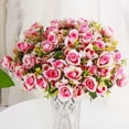 thumbnail image 3 of Yirtree Rose Artificial Flowers, Silk Flowers with Stems Fake Flowers Bouquet for Valentine's Day Decoration Wedding Centerpieces Party Table Floral Arrangements Home Bridal Decor, 3 of 8