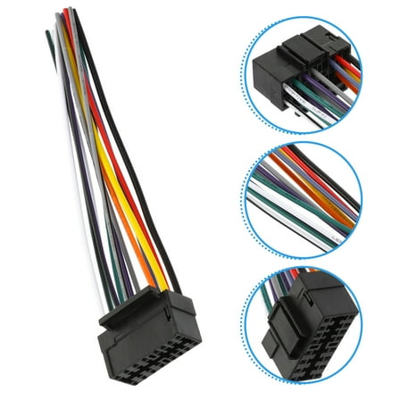 Soimiss Stereo Installation Kit Car Radio Power Cable Black 1Pcs