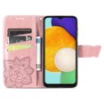 thumbnail image 6 of Feishell Wallet Case for Samsung Galaxy A13 5G 6.5 inch,Butterfly & Flower Embossed PU Leather TPU Inner Shell Magnetic Flip Stand Card Slots Shockproof Protective Phone Cover ,Rosegold, 6 of 12