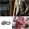 thumbnail image 5 of Uxcell 20pcs 40L Fabric Cloth Covered Button 25mm Round Holes Metal Shank Sewing Buttons for Dress Blouses Grey, 5 of 5