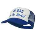 thumbnail image 2 of Number 1 Dad In The World Embroidered Foam Mesh Back Cap - Royal White OSFM, 2 of 5