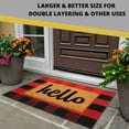 thumbnail image 5 of HearthHarmony Buffalo Plaid Rug 2x3 Ft Red and Black Small Checkered Rug Christmas Halloween Fall Door Mat Woven Cotton Washable Area Rugs Door Mat Outdoor Entrance for Front Porch Entryway, 5 of 16