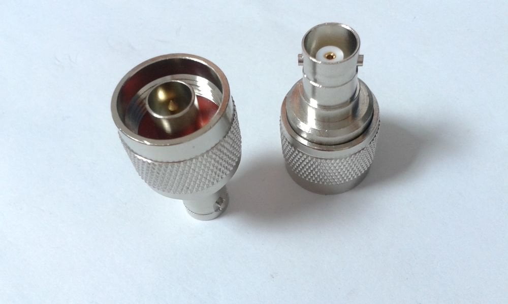 2pcs BRASS BNC female jack to N-Type male plug RF Coaxial ADAPTER high