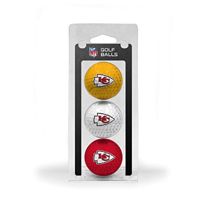 Team Golf NFL Kansas City Chiefs Regulation Size Golf Balls, 3 Pack