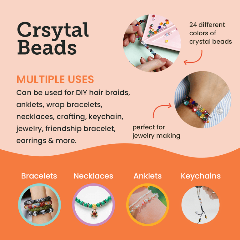 Incraftables Crystal Glass Beads Jewelry Making Kit, 1200 Pieces photo 8