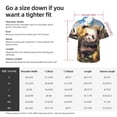 thumbnail image 6 of Lsque Clear Sky Cute Sunflower Panda pattern Hawaiian Shirt for Men, Unisex Summer Beach Casual Short Sleeve Button Down Shirts-XX-Large, 6 of 9