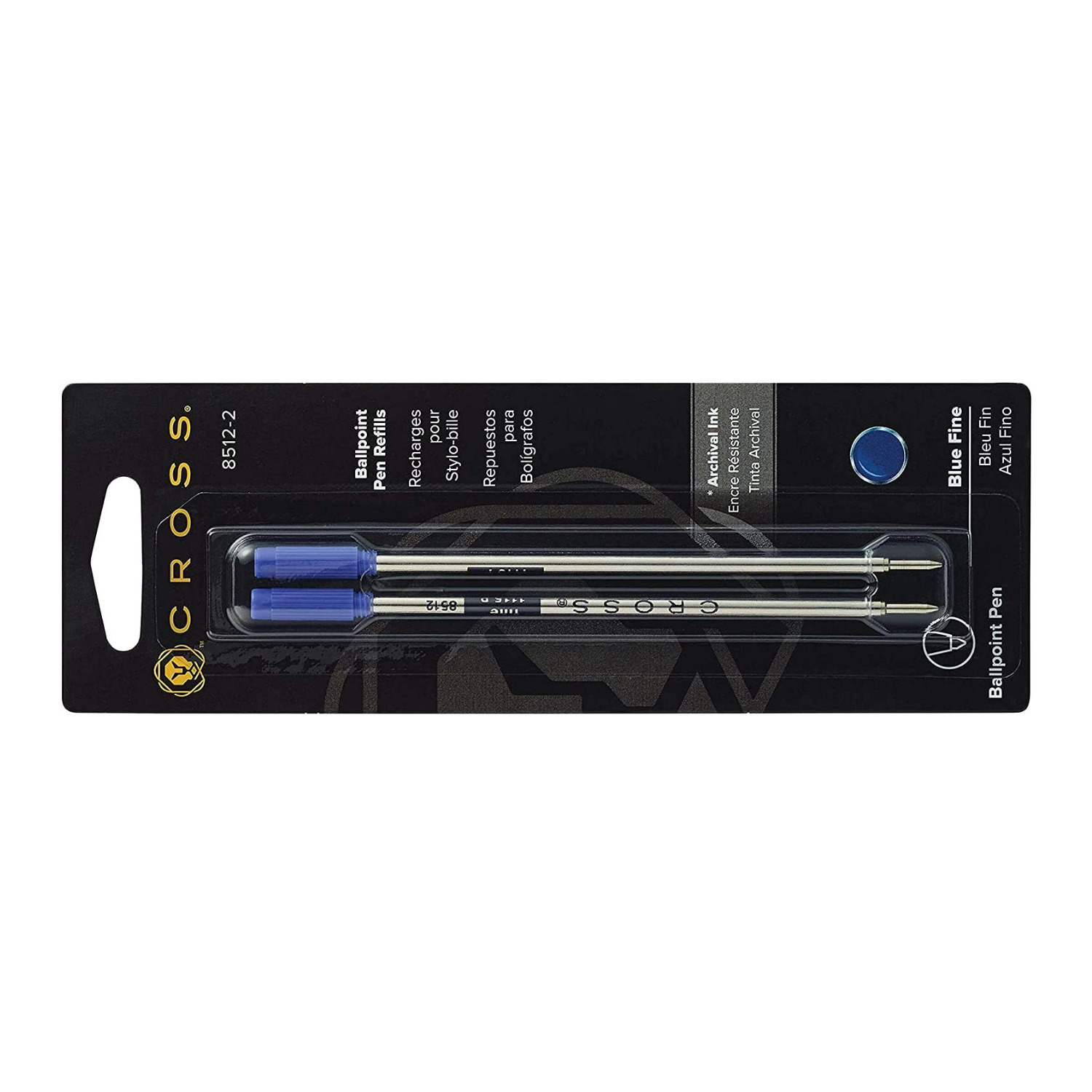 Cross Fine Tip Ballpoint Pen Refill Bundle (8-Pack)