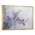 thumbnail image 2 of Designart "Minimalist Purple Violets" Violets Floater Framed Canvas Art Print, 2 of 5