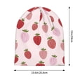 thumbnail image 5 of DouZhe Beanie Hats for Men and Women, Red Pink Strawberry Fruit Patterns Adult Unisex Knit Hat Winter Warm Skull Cap, 5 of 7
