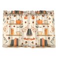 thumbnail image 7 of Yayeee Kitchen Curtains Tier Pair Light Filtering 27"x36" Rod Pocket Short Cafe Window Panel, Fall Book Shelf, 7 of 7