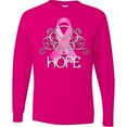 thumbnail image 3 of Inktastic Hope Pink Ribbon Breast Cancer Awareness Long Sleeve T-Shirt, 3 of 5